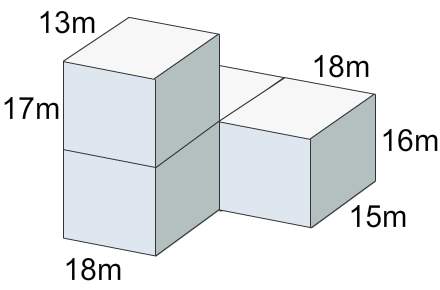 Answer asap what is the volume of this figure?  a three dimensional figure with si