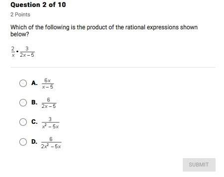 Which of the following is the product of the rational expression shown below?