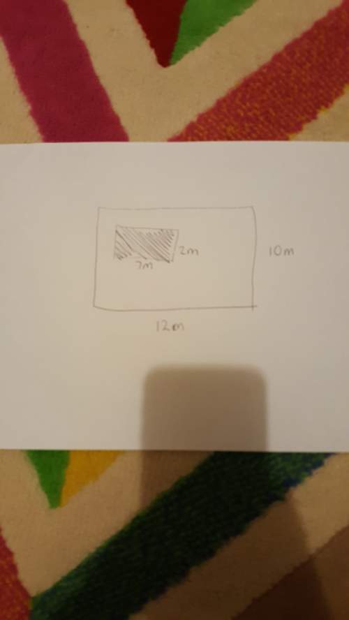 Ihave a rectangle that is 12m by 10m. i need to find the fraction of the shape that is shaded inside