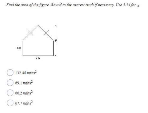 10 points!  find the area of the figure. round to the nearest tenth if necessary. use 3.