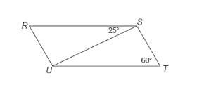 Rstu is a parallelogram. what is the measure of ∠ust?