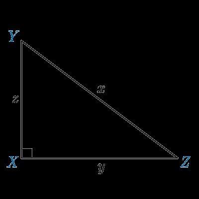 Precalculus question  1. what is the tangent of angle y?  a. tan y= y/z
