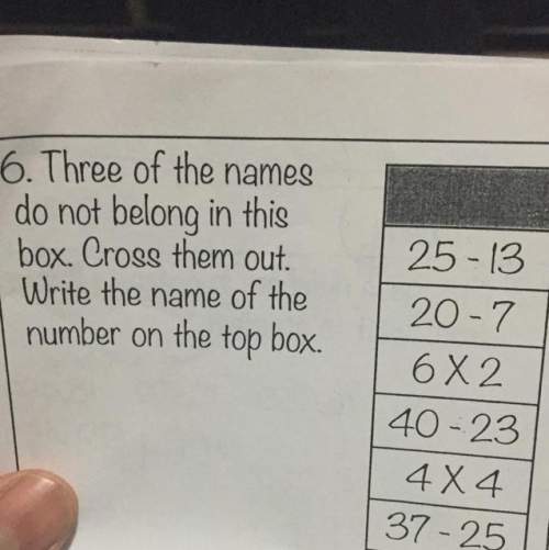 Three of the names do not belong in this box. cross them out. write the name of the number on the to