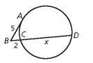 Find the length of x, round to the nearest tenth.