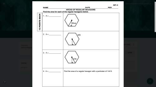 Find the area of the following regular hexagons/polygons