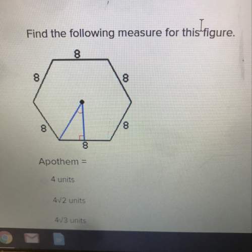 Find the measure for this figure. apothem=