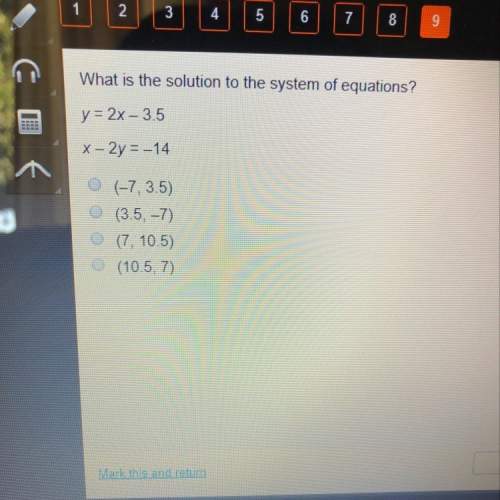 Need ! what is the solution to they system of equations y=2x-3.5 x-2y=-14