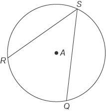 Math will give !  this figure shows circle a with inscribed ∠rsq . m∠rsq=24°