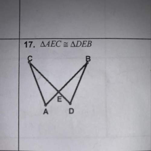 Given congruent triangles name the corresponding sides and corresponding angles  triangle aec
