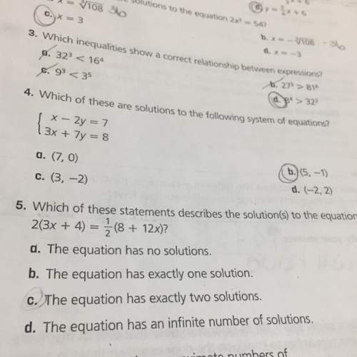 Question 5 i need with i think it’s c but i am correct or wrong explain this to me and then explain