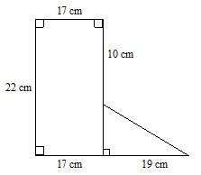 Calculate the area of the composite figure, which is not drawn to scale ( do the equation)