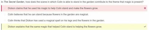 In The Secret Garden, how does the scene in which Colin is able to stand in the garden contribute to