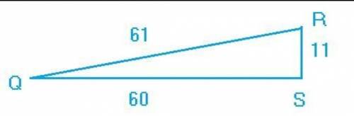 In ΔQRS, the measure of ∠S=90°, RQ = 41, QS = 40, and SR = 9. What ratio represents the cosecant of