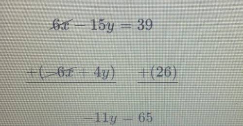 Which of these strategies would eliminate a variable in system of equations?

2x+3y=-5 
2x-3y=10
A.a