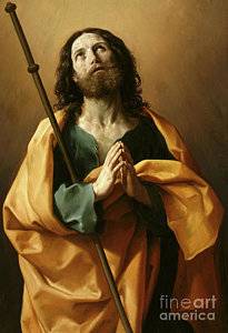 The above christian portrait of saint james for the purpose of conveying the powerful presence of th