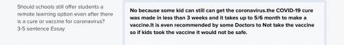 Should schools still offer students a remote learning option even after there is a cure or vaccine f