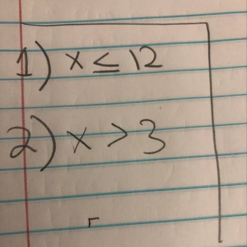 Solve the inequality x−8≤ 4 or 2x+3> 9 .