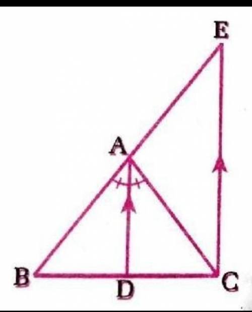 In the adjoining figure , AD is the bisector of  BAC and AD  EC. Prove that AC = AE .

~Thanks in a