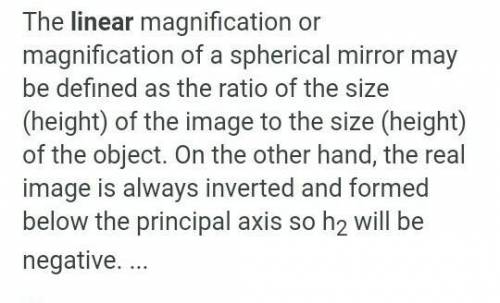 What is linear magnification​