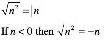Hey guys! Please help me out here lol.. 
Question: Simplify: sqrt(n^2) is n<0