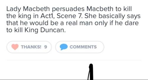 What part does lady macbeth play in macbeth s decision to kill the king