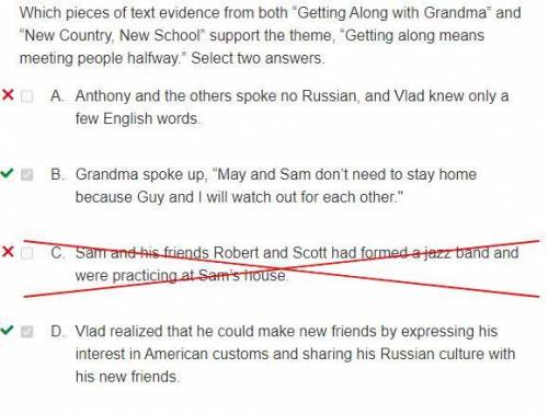 PLEASE I WILL GIVE BRAINLEST Which pieces of text evidence from both “Getting Along with Grandma” an