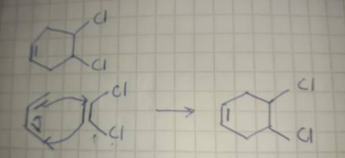 Consider the given structure of the product of a Diels-Alder reaction. Ring made up of six carbons w