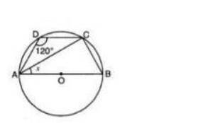 In the figure, O is the centre of a circle passing through points

A, B, C and D and ADC = 120Find t