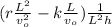 (r \frac{   L^2}{v_o^2} - k \frac{L}{v_o}  ) \frac{1}{L^2 h}