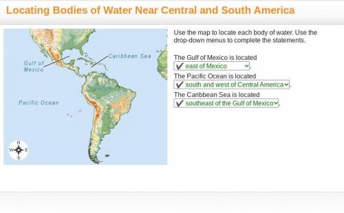 An untitled geographic map showing Mexico, Central and South America. The Gulf of Mexico is south of