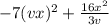 -7(vx)^2+\frac{16x^2}{3v}