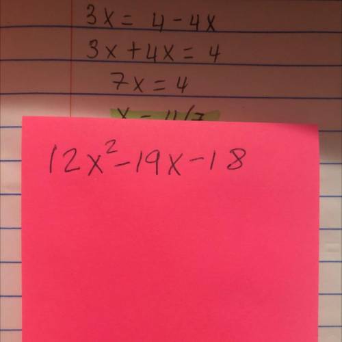How to solve (3x+2) (4x-9)