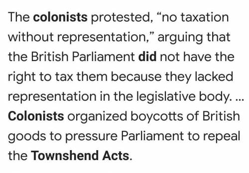 Why did colonists oppose the Townshend Acts?