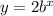 y = 2b {}^{x}