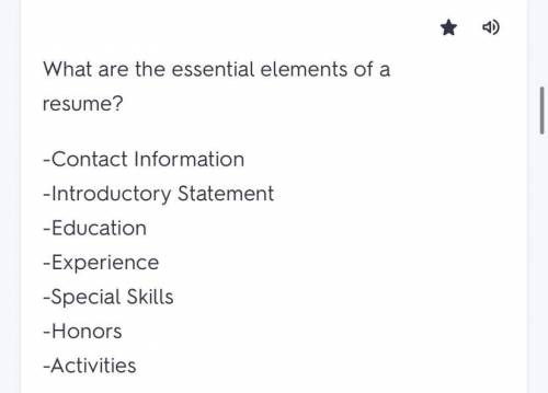 Which element of a resume should be listed at the end?

contact information
education and training
p