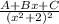 \frac{A+Bx+C}{(x^2+2)^2}