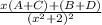 \frac{x(A+C)+(B+D)}{(x^2+2)^2}