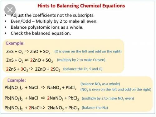 How do you balance chemical equations?