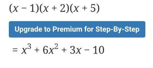 Simplify (x-1)(x+2)(x+5)