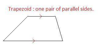Use the properties of quadrilaterals to complete the statements. A has exactly one pair of parallel