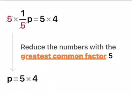 Write a word problem that could be solved by the equation given in problem 2.

The equation : 1/5p =