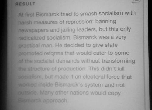 Why did germany piioneer social reform under bismark