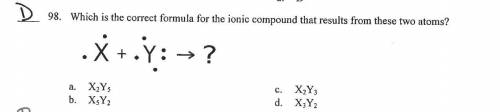Which is the correct formula for the ionic compound that results from these two atoms? PLS HELP!!!