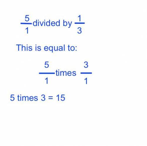 How do you divide 5 by 1/3