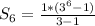S_6 = \frac{1 * (3^6 - 1)}{3 - 1}