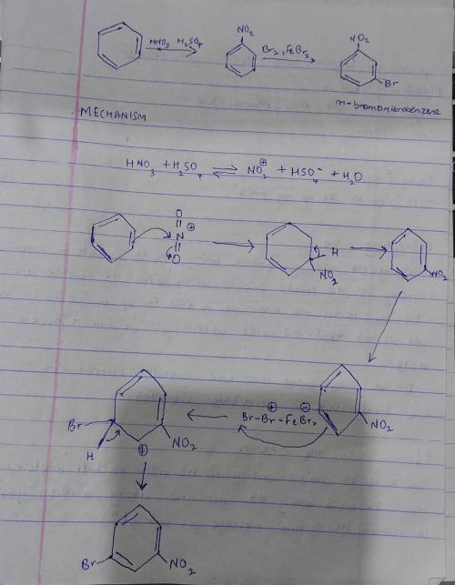 Select the reagents you would use to synthesize the compounds below from benzene. Use the minimum nu