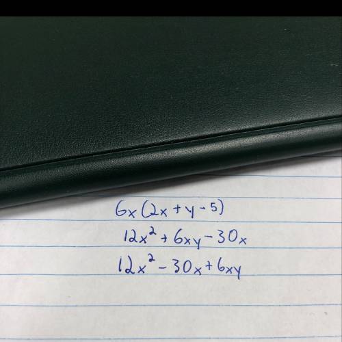 6x(2x+y-5) rewrite product as a sum