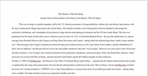 Answer the topic below in one to two paragraphs:

Explain the War on Drugs and how it affects the Un