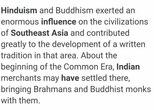 Plz help me it's due today! (15 points)

How did the spread of Hinduism affect the culture of India