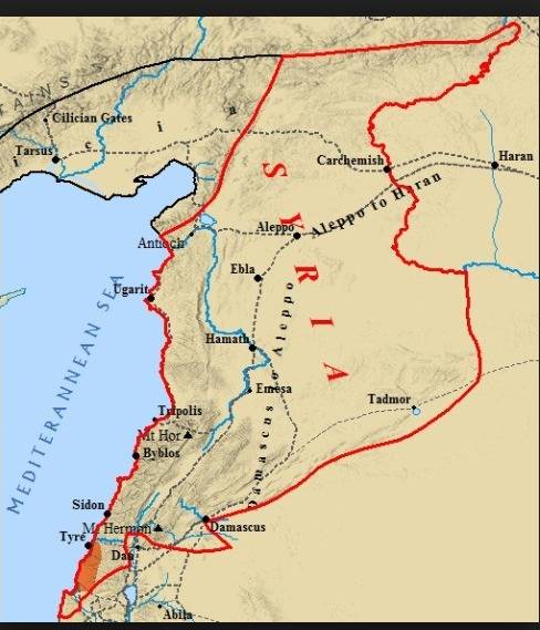 Where is syria on the ancient israel map